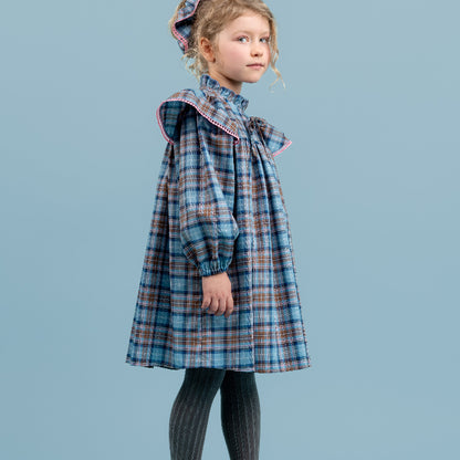 Willow Check Dress - Blue