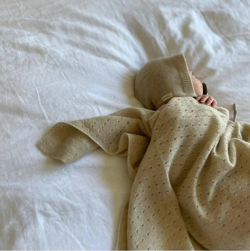Pointelle Blanket - Apricot