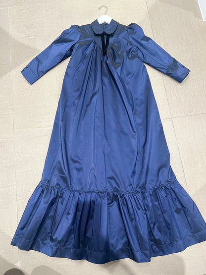 Dress With Tier - Navy