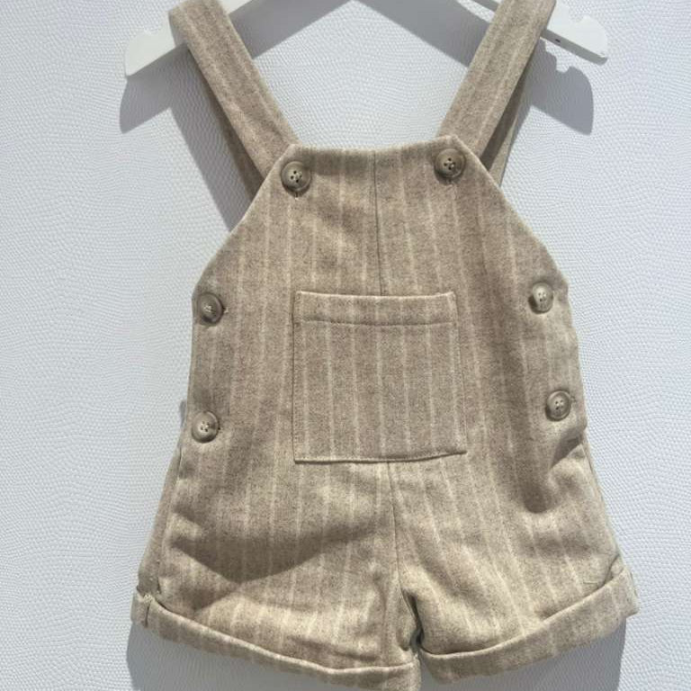 Suspender Overall - Beige
