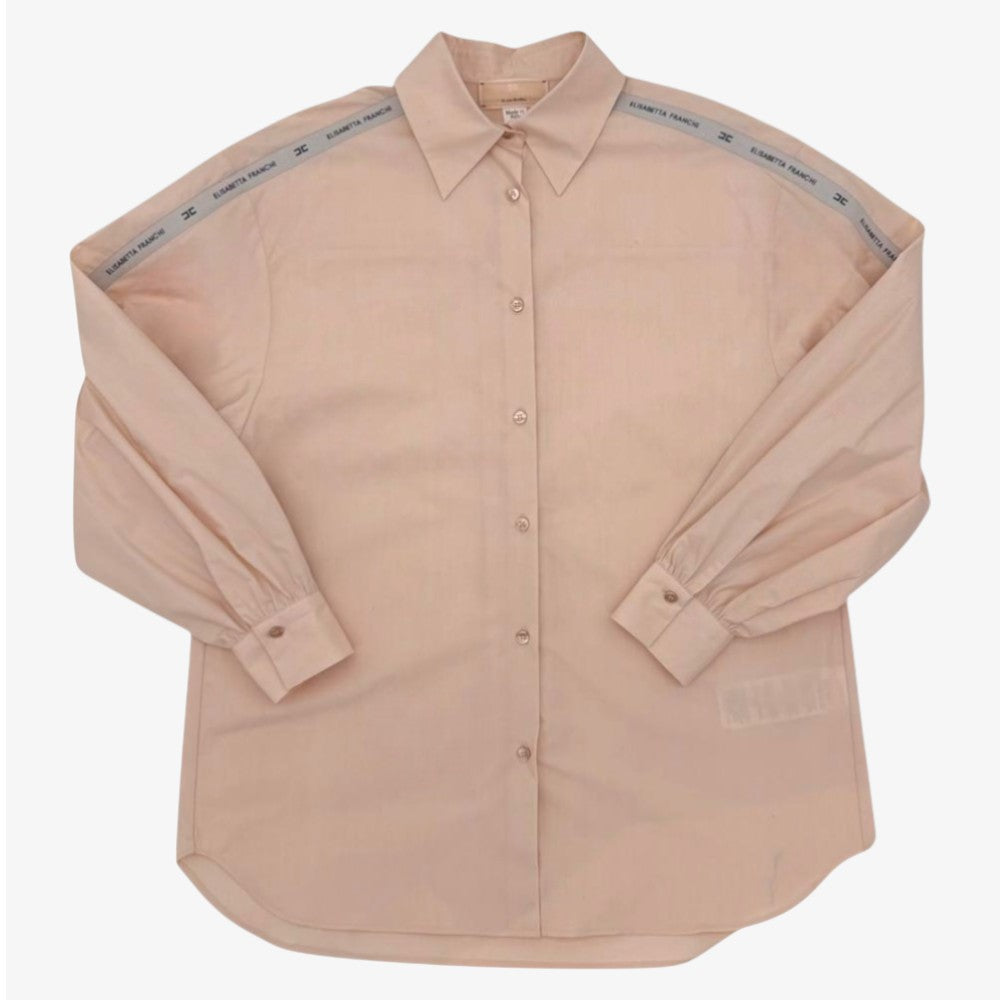 Logo Ribbon Shirt - Rose &amp; Ivory