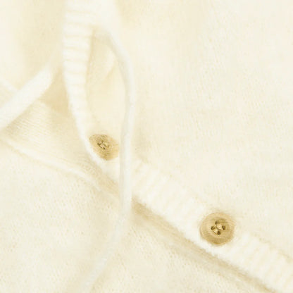 Brushed Cashmere Footie - White