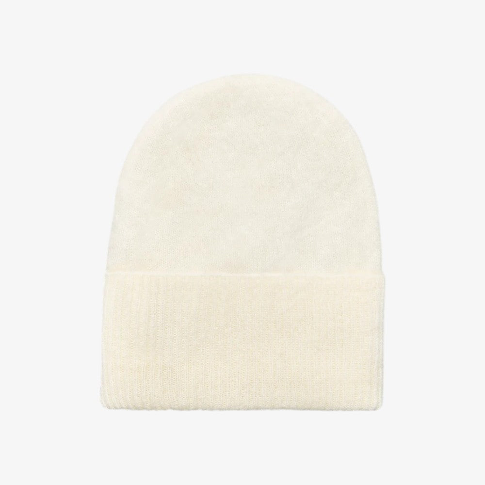 Brushed Cashmere Beanie - White