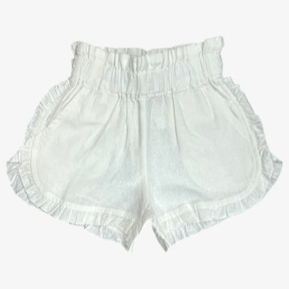 Frilly Linen Pants - Ivory