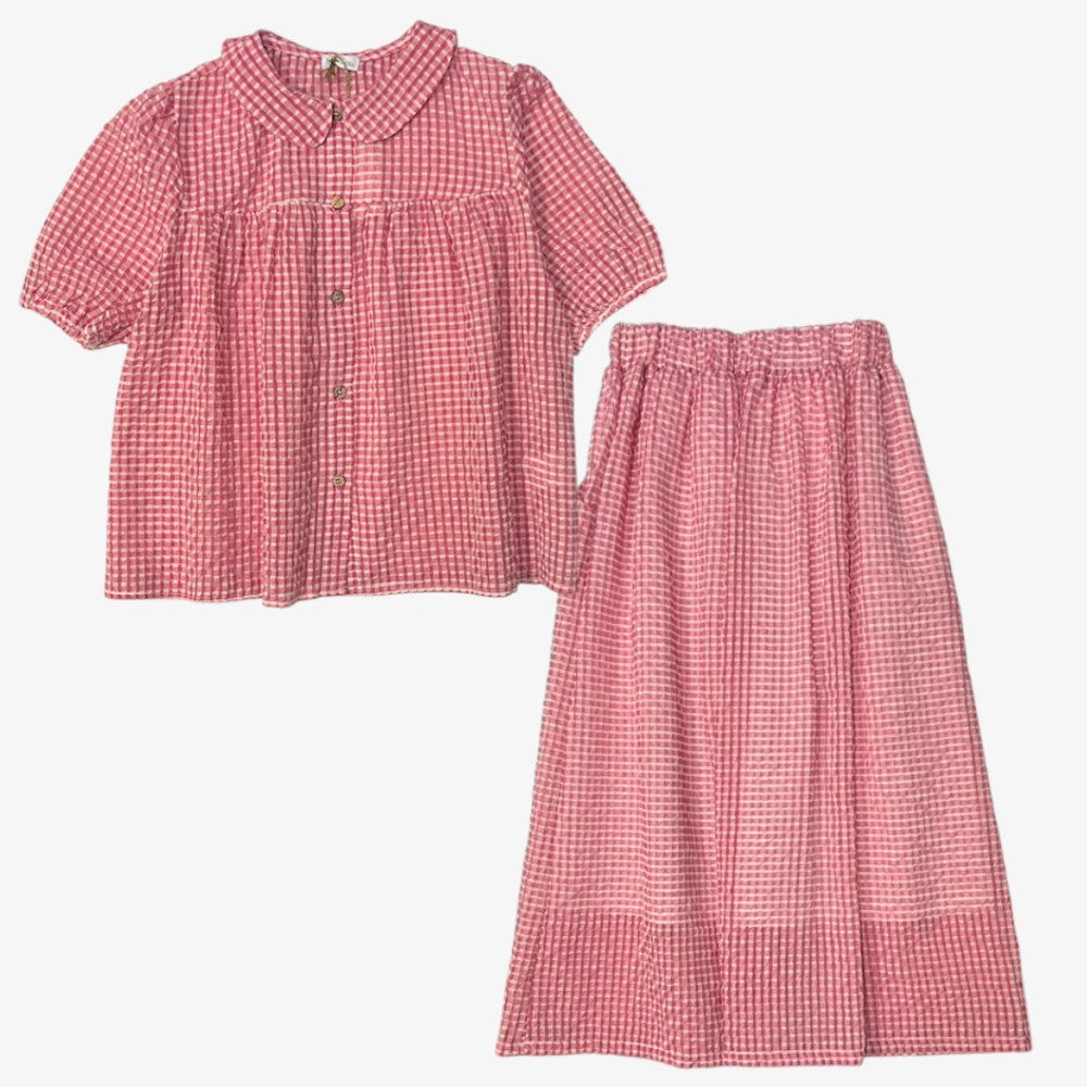 Barcellona Blouse And Skirt - Mauve