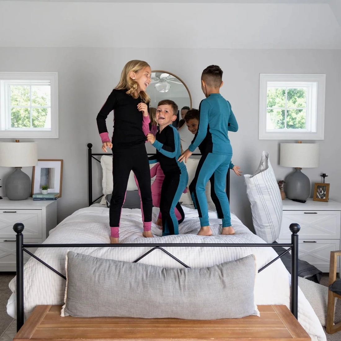Cuddle & Coo V-neck Pajama - Black/teal