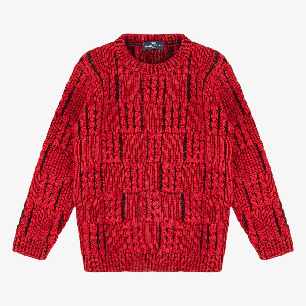 Girocollo Sweater - Red&amp;black