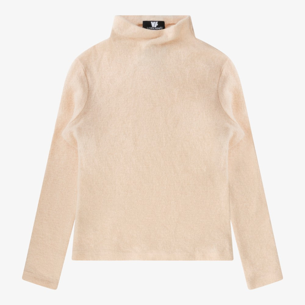 Tonal Twist Turtleneck - White