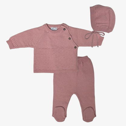 3 Piece Knit Set - Pink