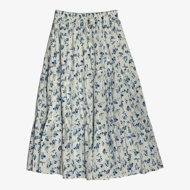 Alitsa Button Top And Skirt - Blue Floral
