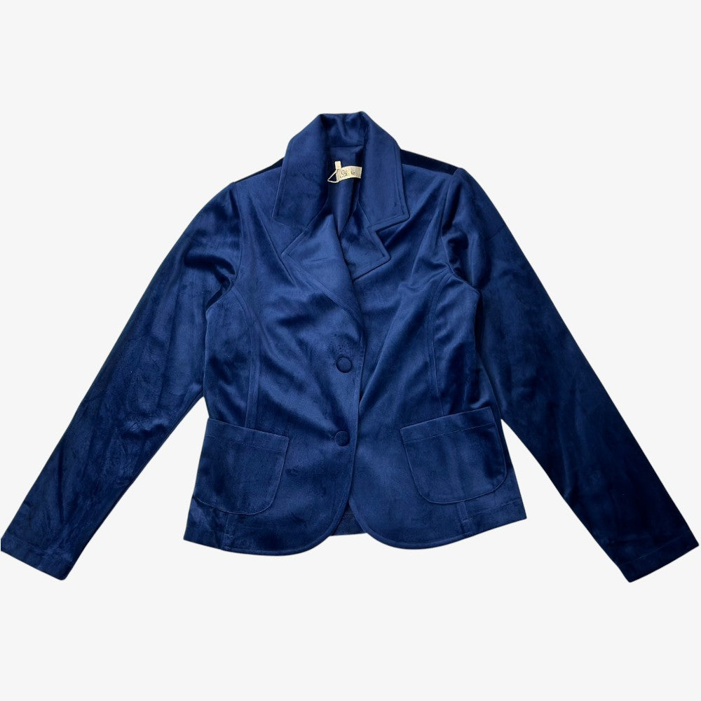 Velvet Blazer - Navy