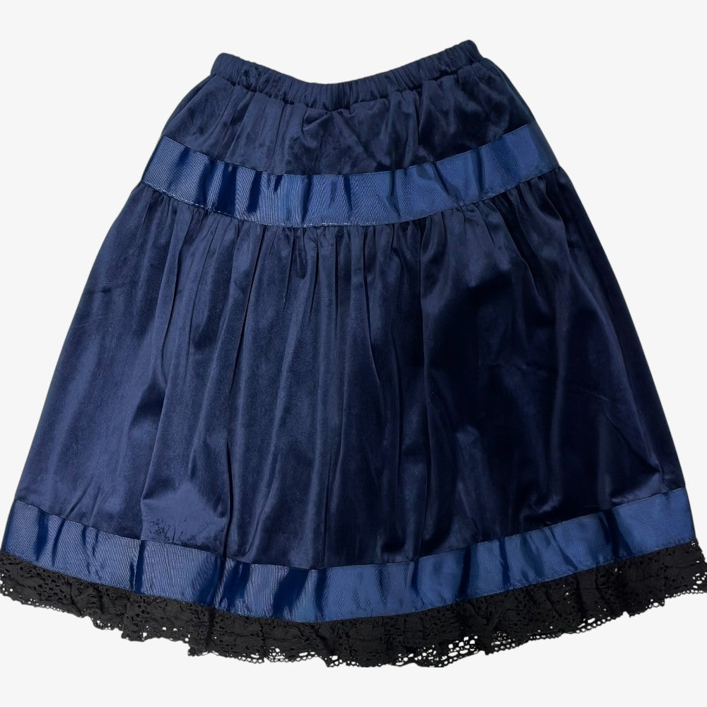 Velvet Skirt - Navy