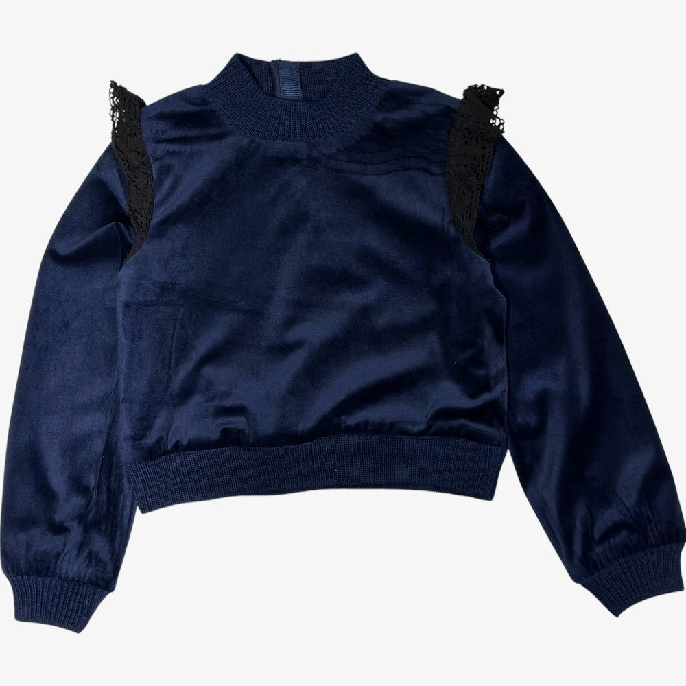 Velvet Top - Navy