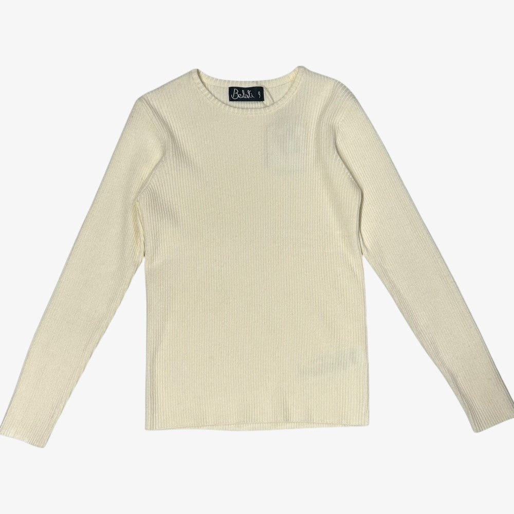 Knit Neck Shell - Cream