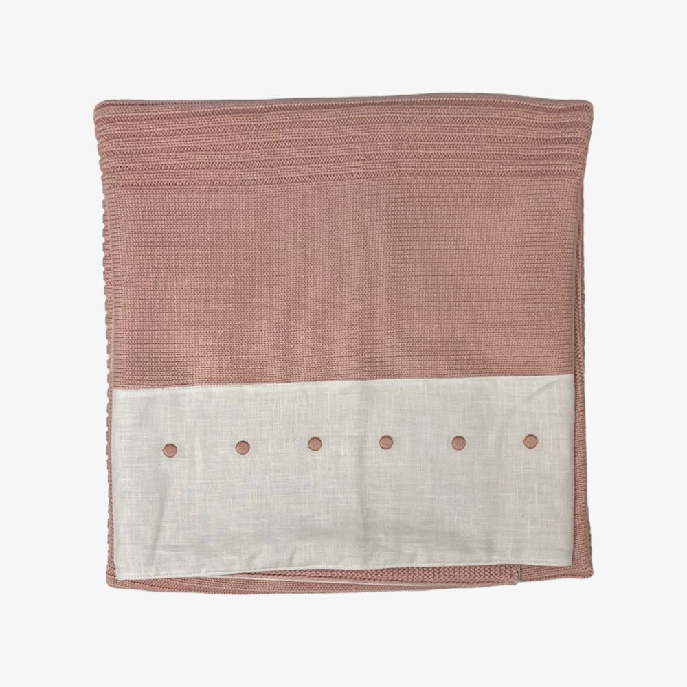 Carmina Knit Dot Blanket - Anemone