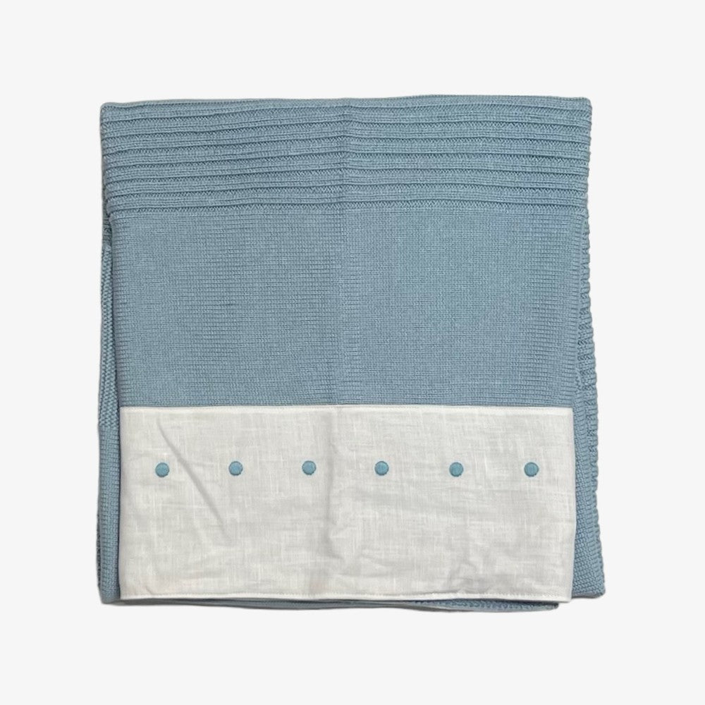 Carmina Knit Dot Blanket - Porcelain