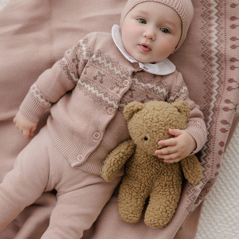 Fair Isle Footie - Mauve