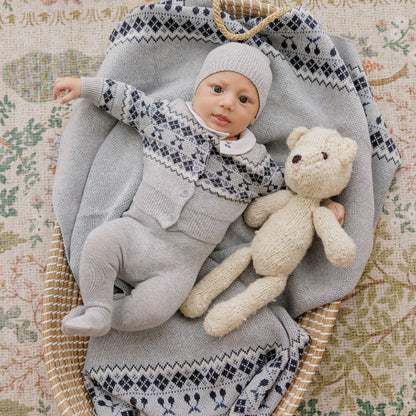 Fair Isle Cardigan - Blue