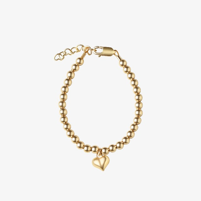 Circlets Hanging Heart Bracelet - Gold