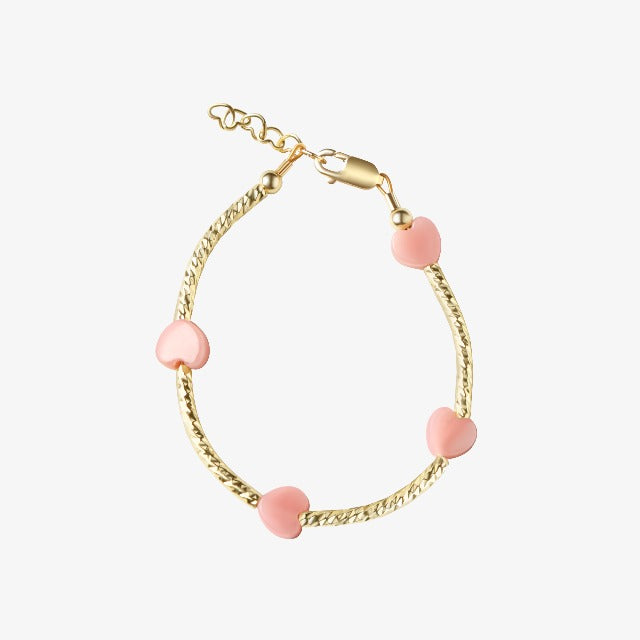 Heart Single Bracelet - Pink
