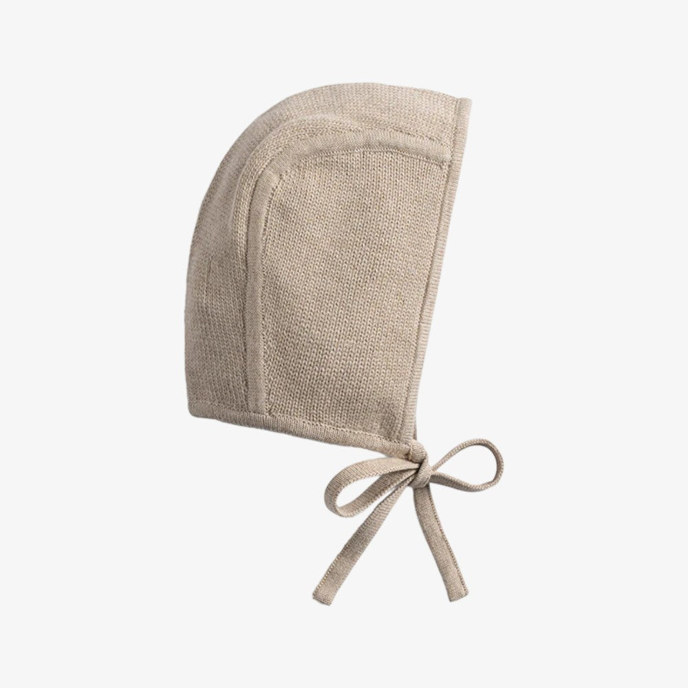 Flat Knit Bonnet - Taupe