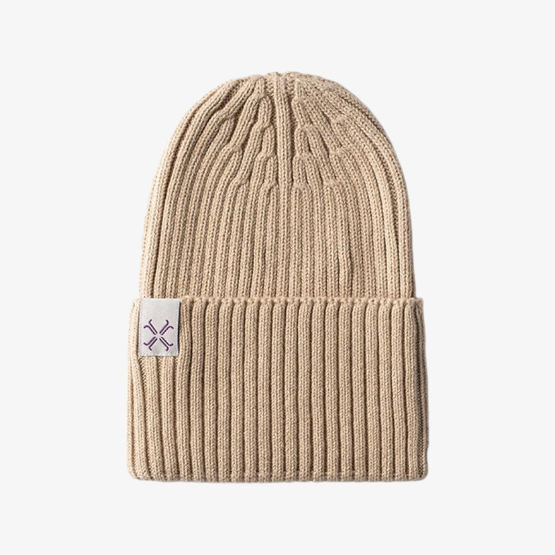Jacqueline & Jac Ribbed Cuffed Beanie - Taupe