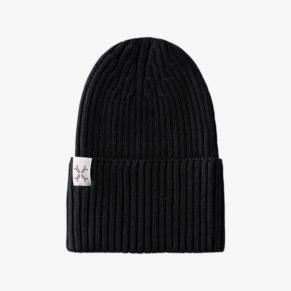 Ribbed Cuffed Beanie - Black