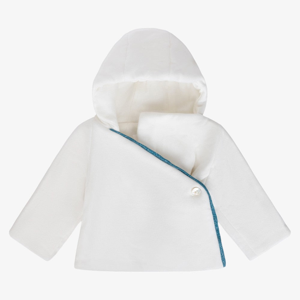Wrap Piped Jacket And Hat - Blue