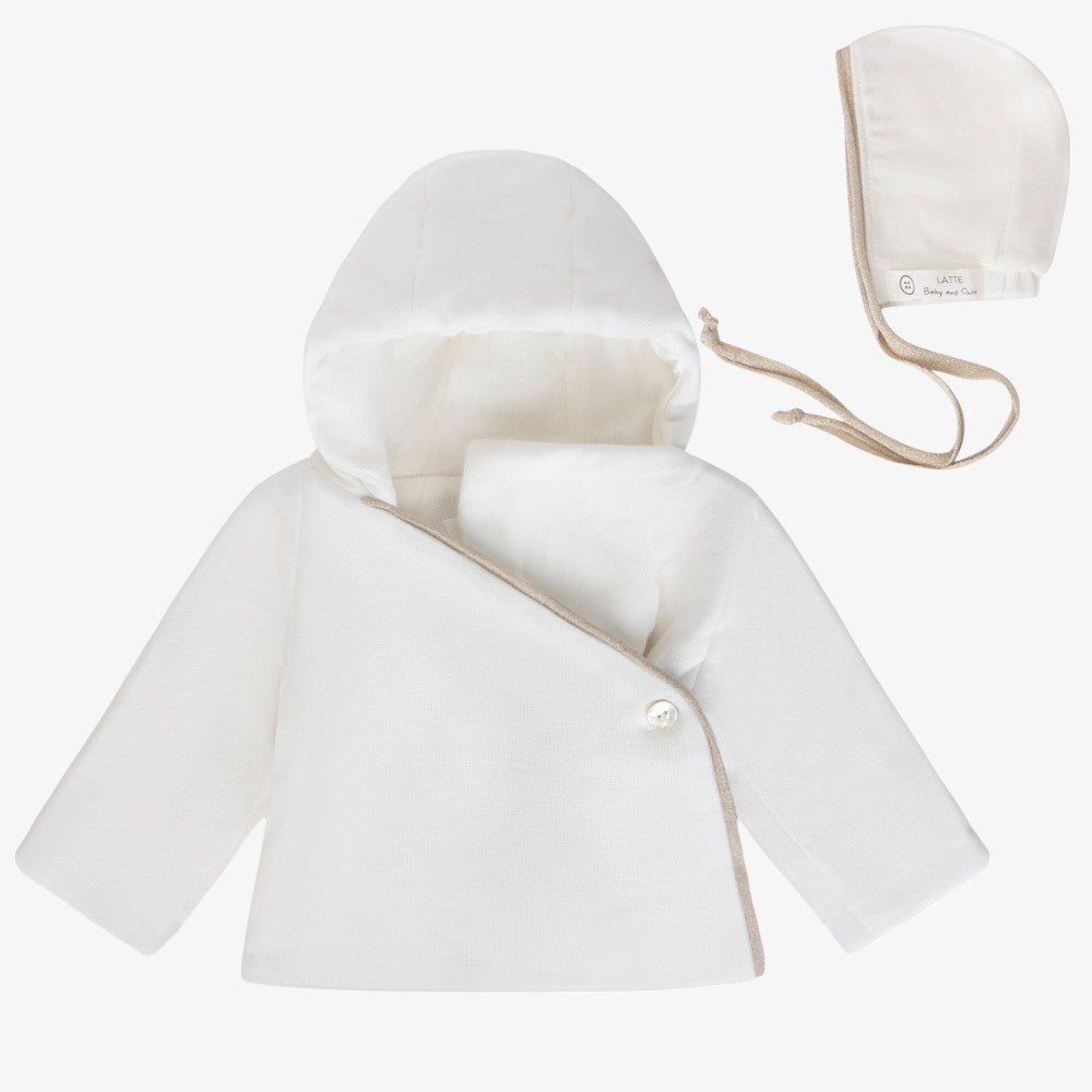 Wrap Piped Jacket And Hat - Gold