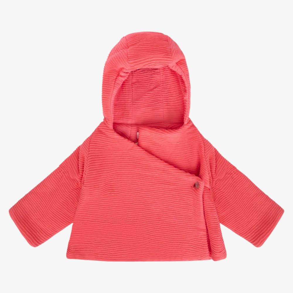 Wrap Coat And Hat - Coral
