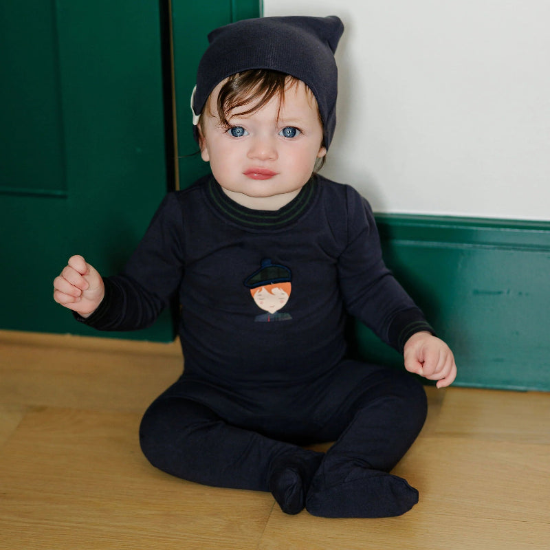French Terry Footie - Navy
