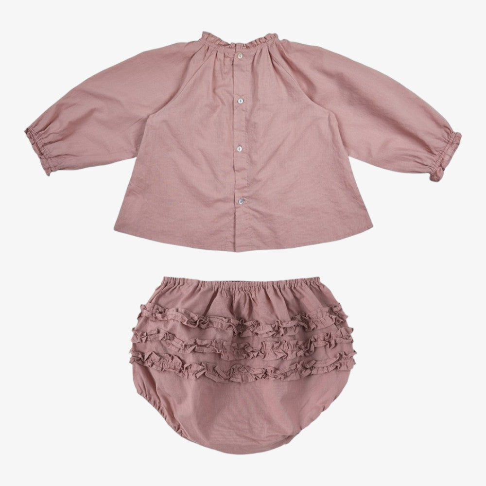 Bene Bene Frill Blouse And Bloomer - Pink