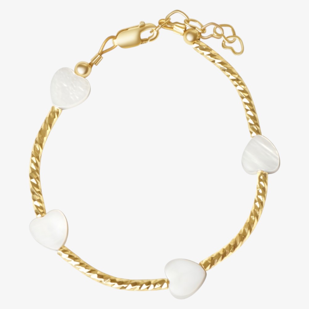 Heart Single Bracelet - White