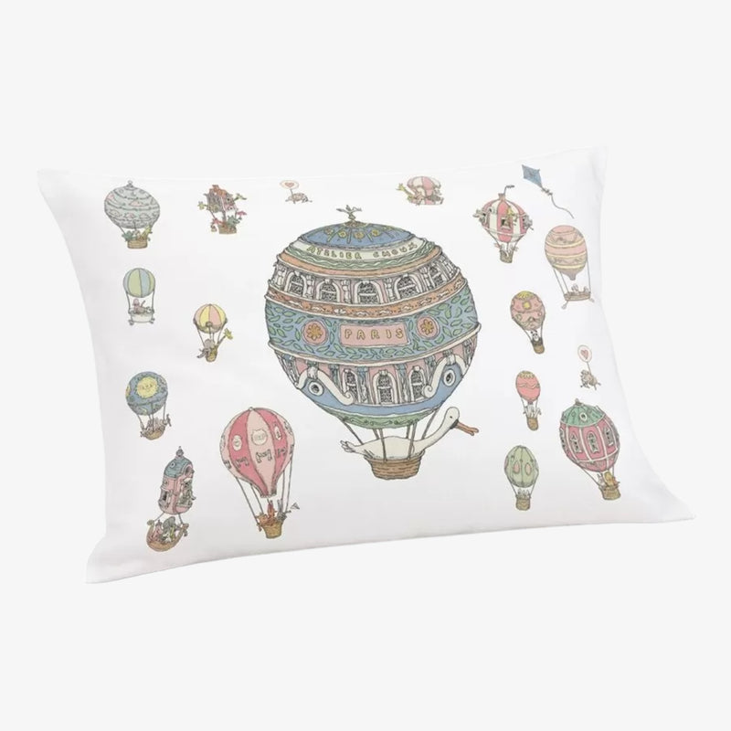 Satin Pillow - Hot Air Balloons