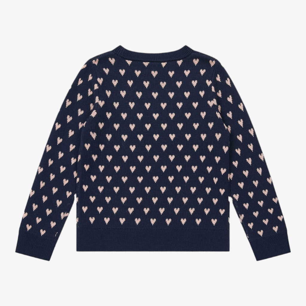 Bonton Heart Sweater - Navy