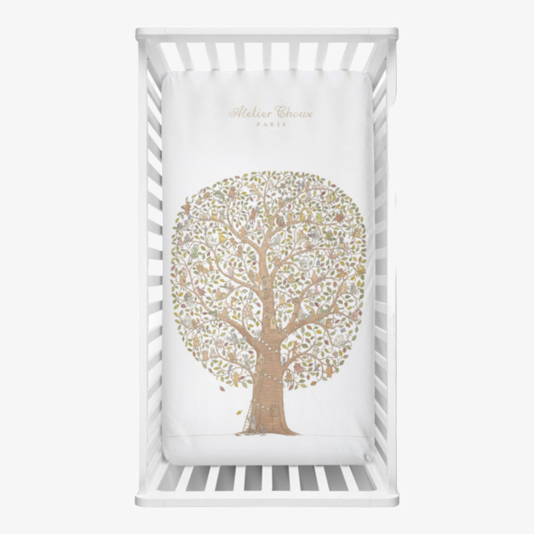 Muslin Fitted Sheet - Tree