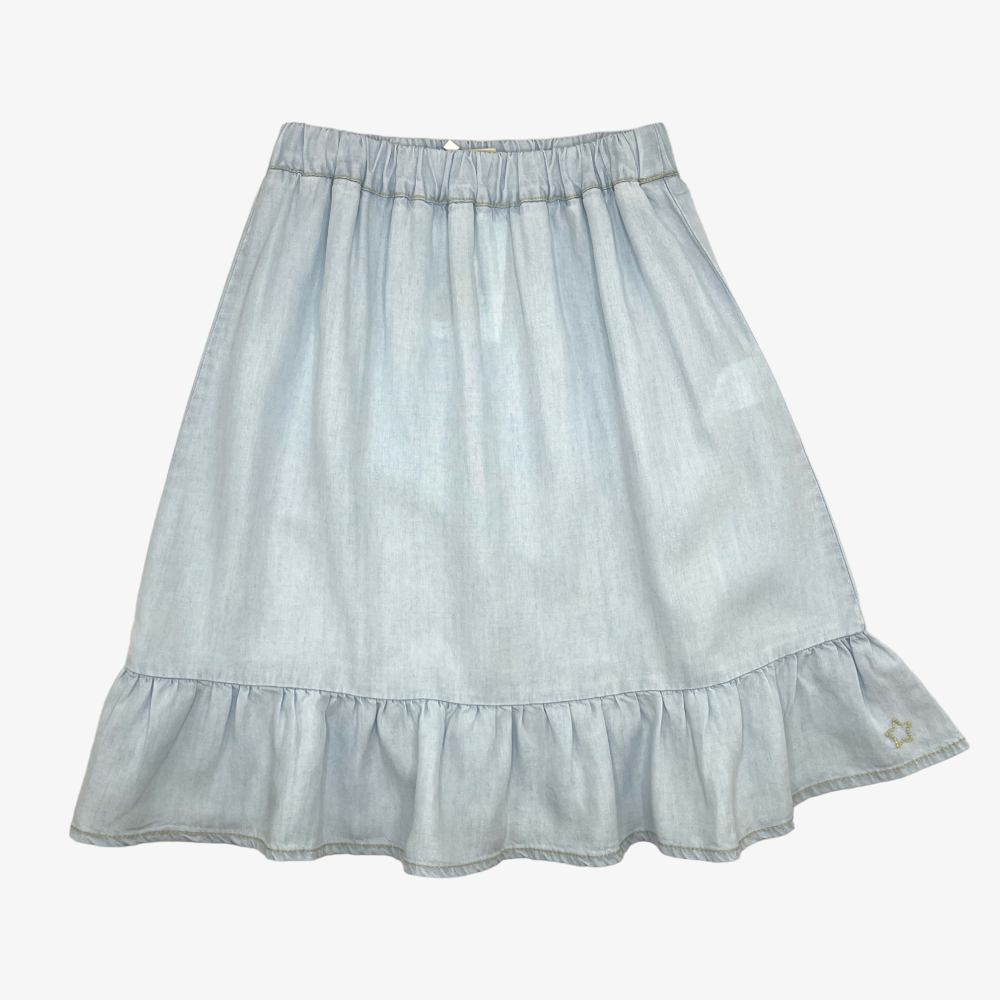 Ruffle Skirt - Denim