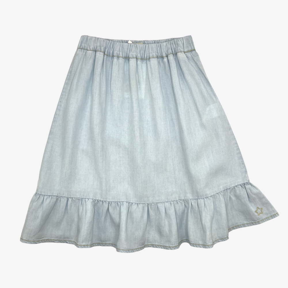 Tocoto Vintage Ruffle Skirt - Denim