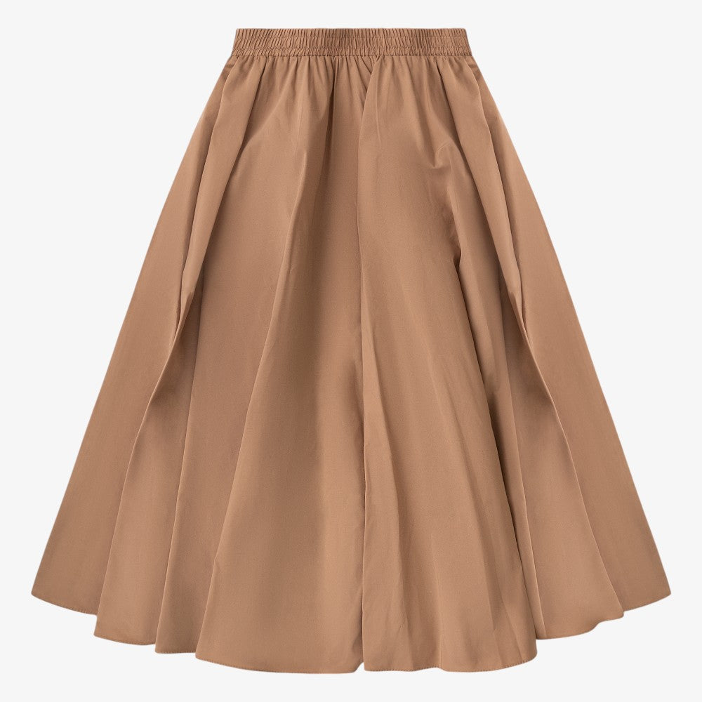 Circle Taffeta Skrit - Beige