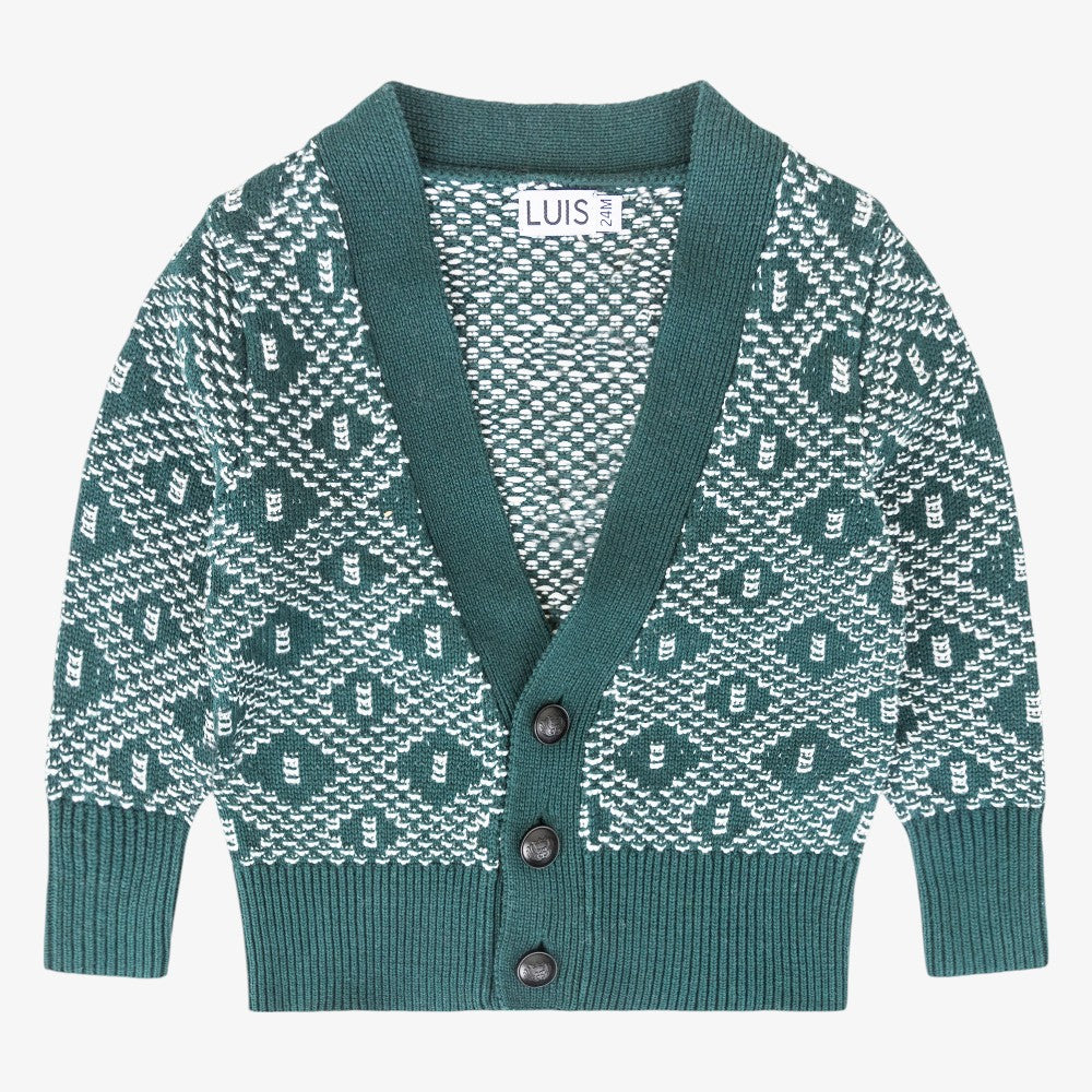 Embossed Cardigan - Green