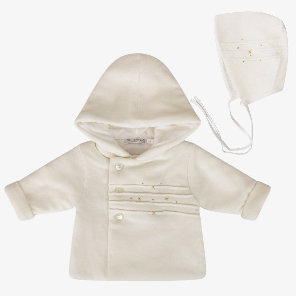 Jacket And Bonnet - White