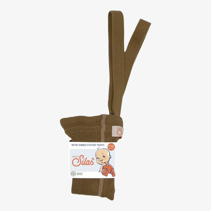 Footed Tights - Acorn Brown