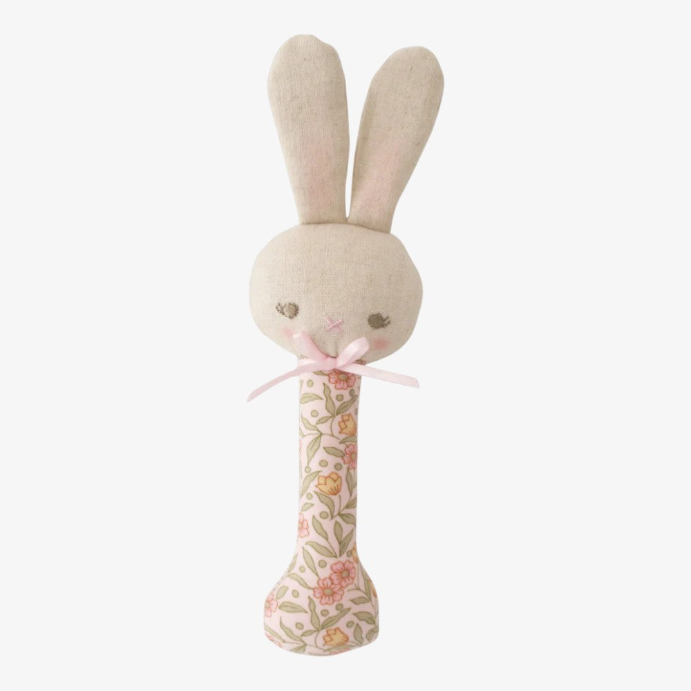 Baby Bunny Stick Rattler - Lily Pink