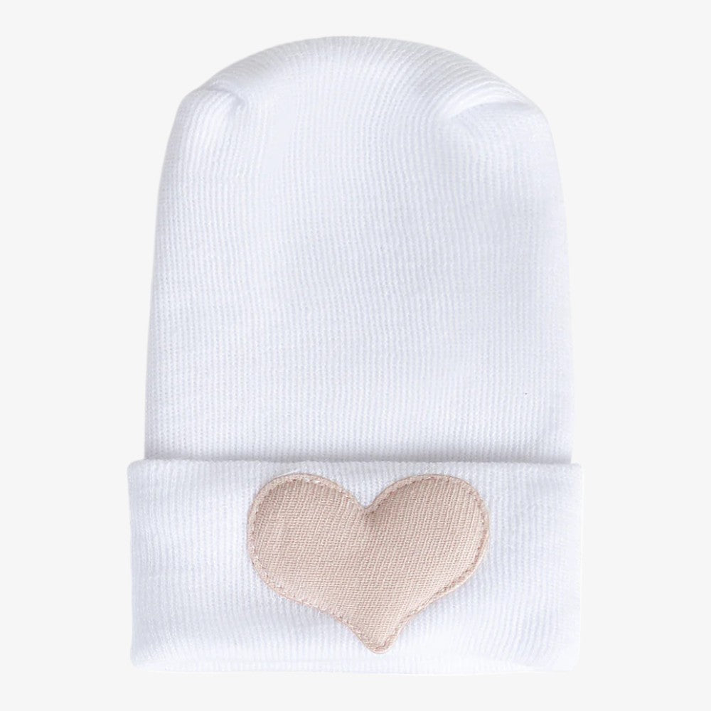 Linen Hospital Hat - Petal Heart