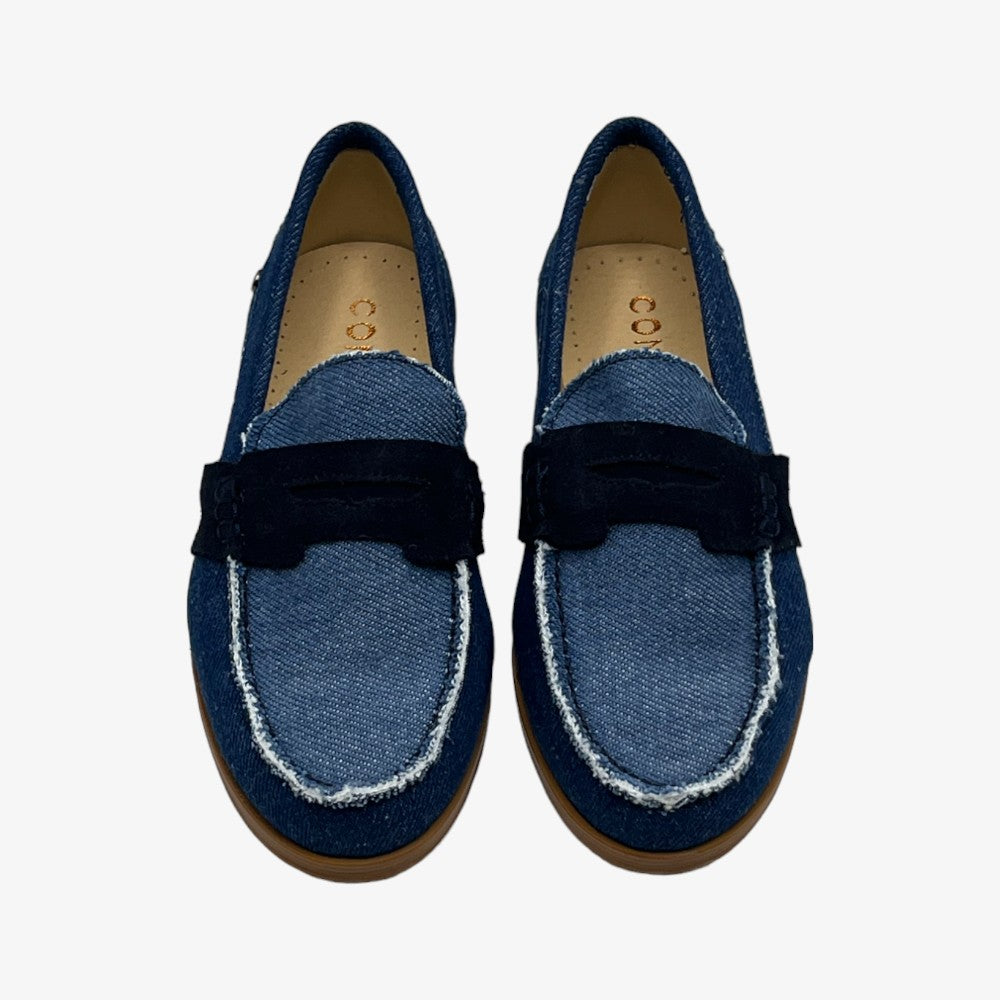 Leather Loafer - Denim