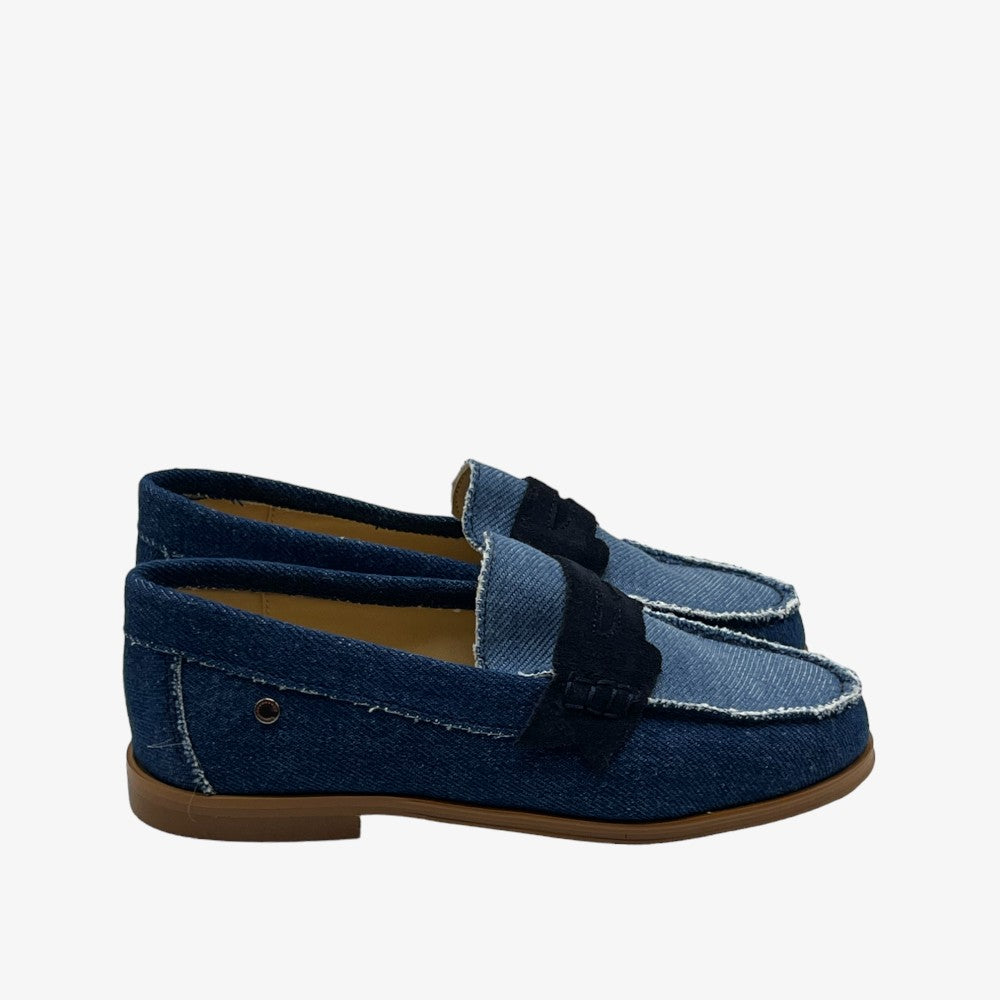 Leather Loafer - Denim