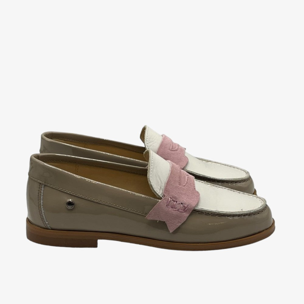 Confetti Leather Loafer - Pink-natural