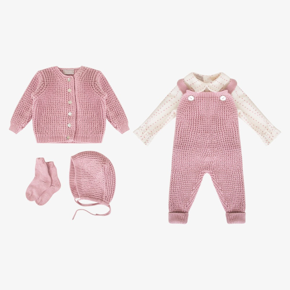 Knit 4 Piece Set - Pink