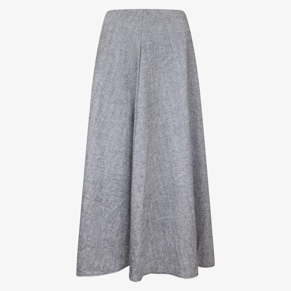 Flared Skirt - Herringbone Grey