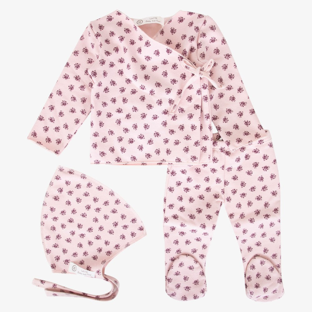Flower Wrap 3 Piece Set - Rose